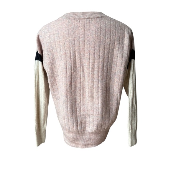Madewell Striped Bowden Henley Sweater in Coziest Yarn, Sz XS - Picture 4 of 14
